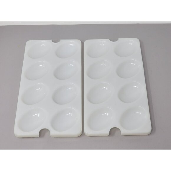 Tupperware‎ Vintage Yellow & White Rectangle Deviled Egg Carrier - Picture 11 of 15